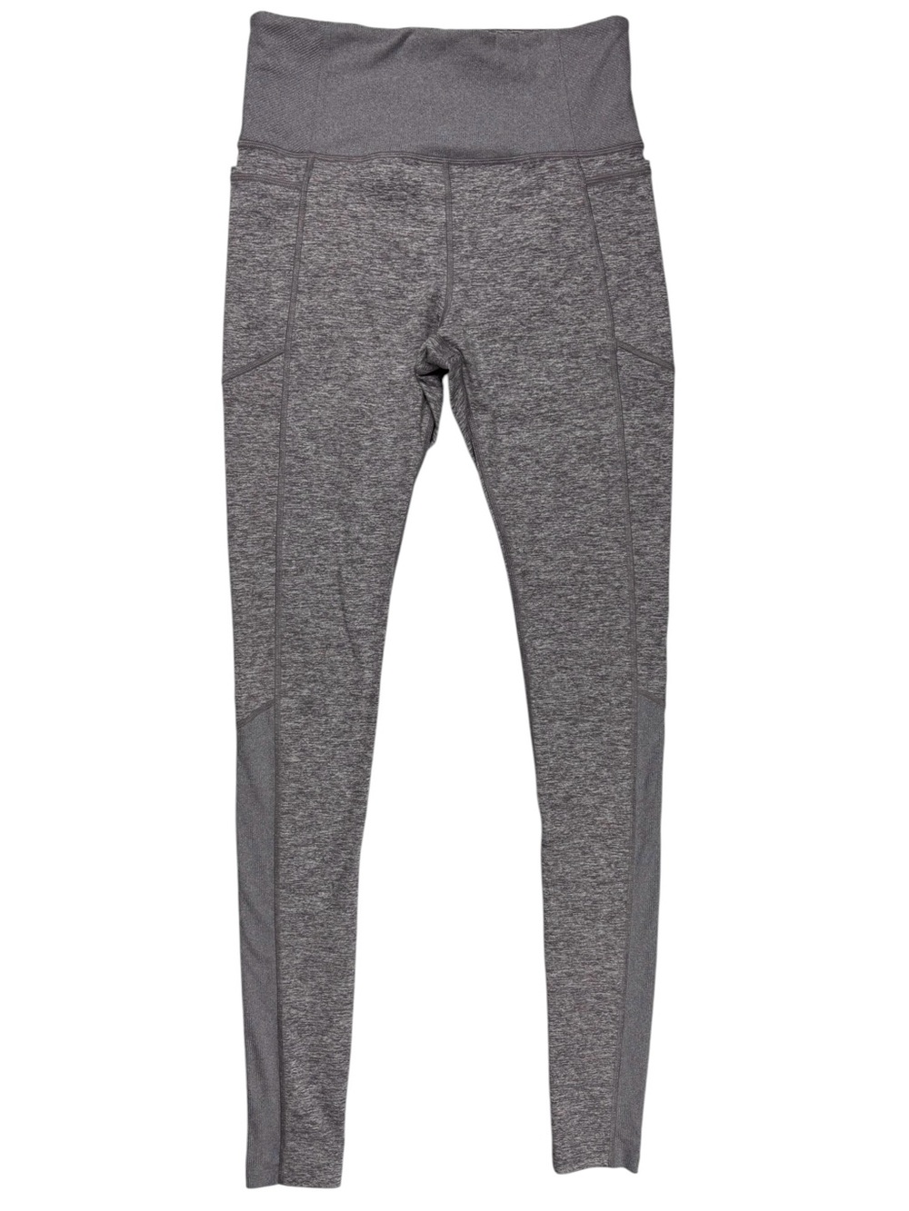 Athleta High Rise Exhale Stash Pocket Over the Heel Tights Size Medium Tall Yoga